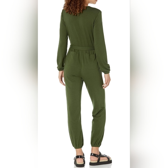 V-Neck Knit Jumpsuit - Picture 2 of 6